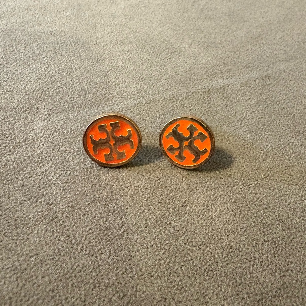 Tory Burch Logo Stud Earrings